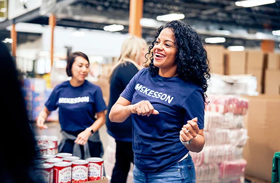 A McKesson warehouse worker