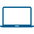 Icon of an open laptop