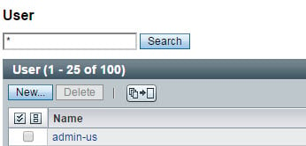 A search box used for searching for users in a computer program