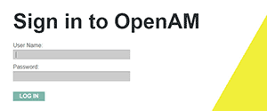 An OpenAM login screen