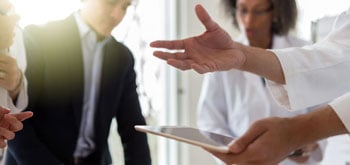 A group of healthcare professionals having a meeting