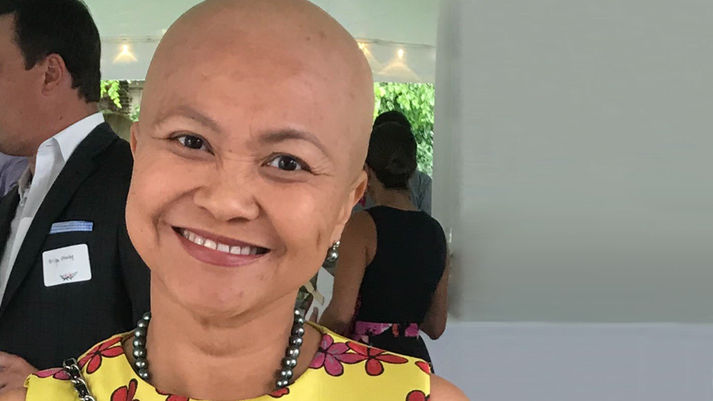 Close up of smiling cancer patient<br>  <p>&nbsp;</p>  